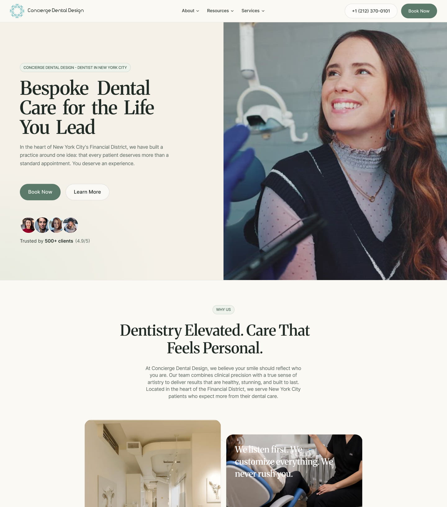 Concierge Dental Design website