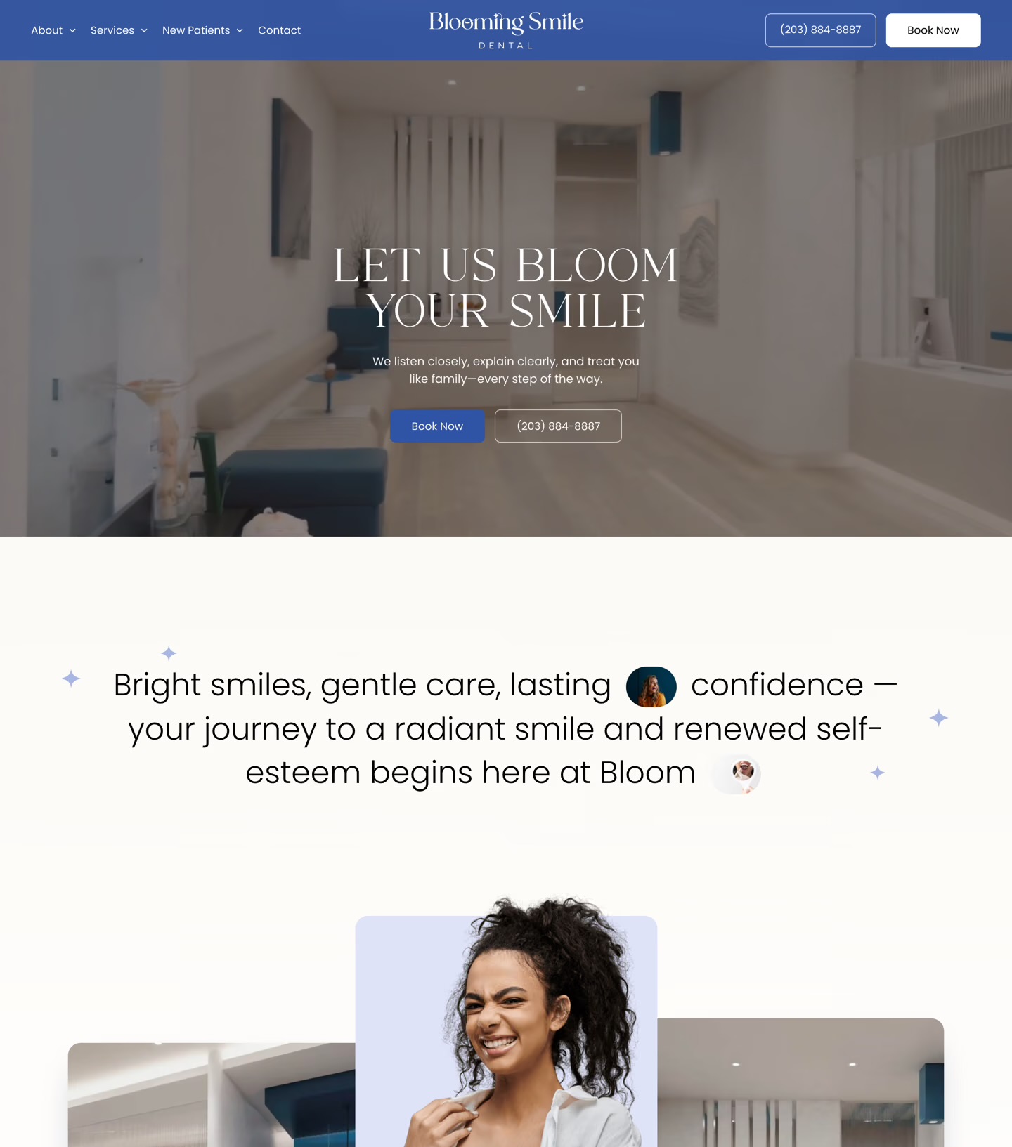 Blooming Smile Dental website
