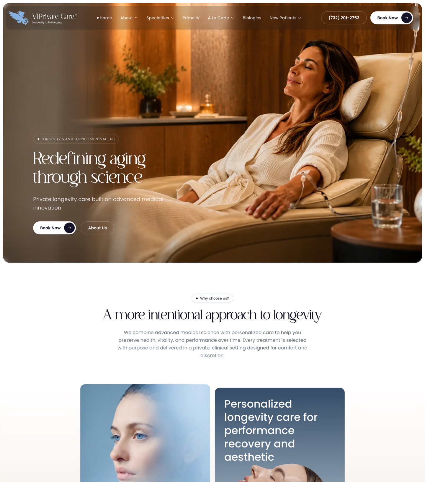 VIPrivate Care website